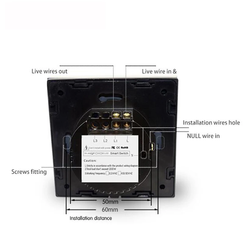 Cnskou стандарт ЕС 1 комплект с регулируемой яркостью 110v220v, настенный светильник, диммер, Хрустальная стеклянная панель, сенсорный переключатель, умный дом