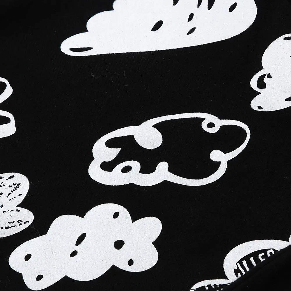 1 зимний комплект для новорожденных, футболка с принтом «облако» для маленьких мальчиков и девочек, топ+ штаны, комплект одежды, комфортный для 3-18 месяцев@ 40