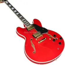 Hohe qualität kundenspezifische elektrische gitarre es335 Rot Kostenloser Versand