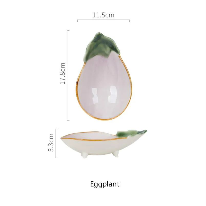 Бытовая креативная керамическая тарелка милые фруктовые тарелки тарелка для соевого соуса салатная тарелка Конфетница кухонные принадлежности