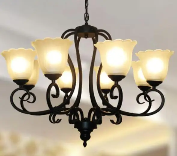 

Multiple Chandelier Flower wrought iron light hot-selling living room antique bedroom lights ZX91