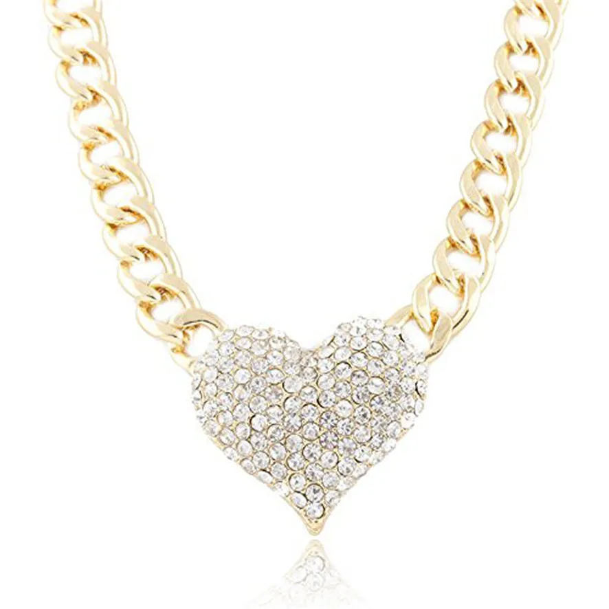 

New Women's Fashion Ladies 3D Heart Pendant with a 16 Inch Adjustable Link Chain Necklace 482510
