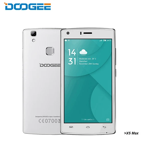 

DOOGEE X5 Max mobile phones 5.0Inch IPS 1GB 8GB Android6.0 smart phone Dual SIM MTK6570 5.0MP 4000mAH WCDMA GSM cellphone