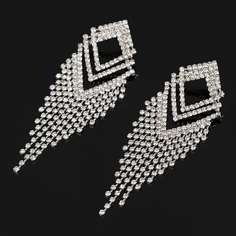 YFJEWE женские модные австралийские элегантные сережки со стразами серебряные серьги Свадебные украшения# E257