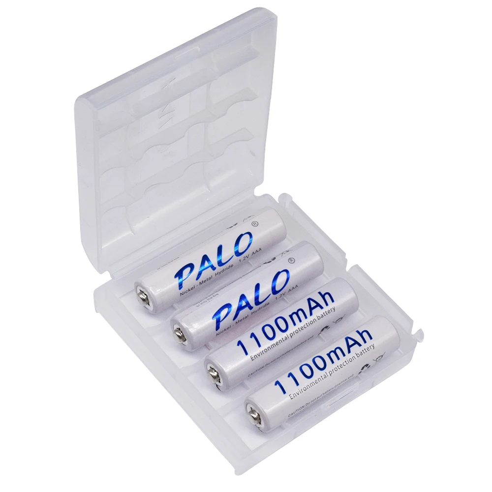 Palo 8 шт. AA Ni-MH аккумуляторная батарея 1,2 в+ 8 шт. 1,2 в AAA Ni-MH аккумуляторная батарея с батарейным блоком низкий саморазряд
