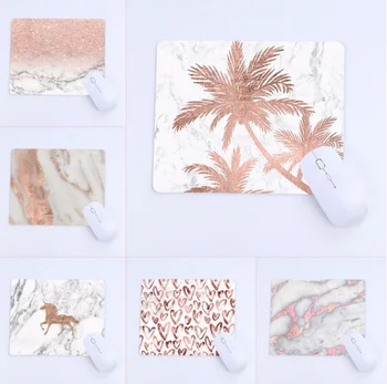 

Mairuige Rose Gold Mouse Pad Computer Notebook Gaming Mouse Pad Mouse Pad Marble Pattern Game Mouse Pad 22X18/25X20/2X29CM