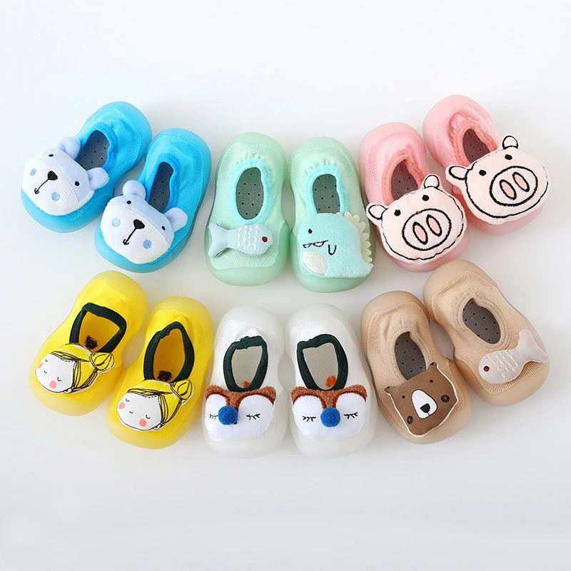 

2019 New Baby Kids Shoes Cartoon 3D Lovely Animal Socks Shoes For Baby Girls Boys Anti Slip Soft bottom Indoor Sock Newborn Shoe