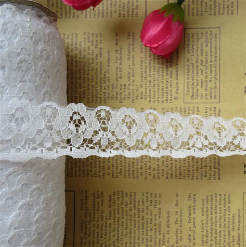 10 Yards White Vintage Embroidered Lace Trim Ribbon Applique DIY Sewing Crochet Craft Fabric Wedding Dress Clothes | Дом и сад