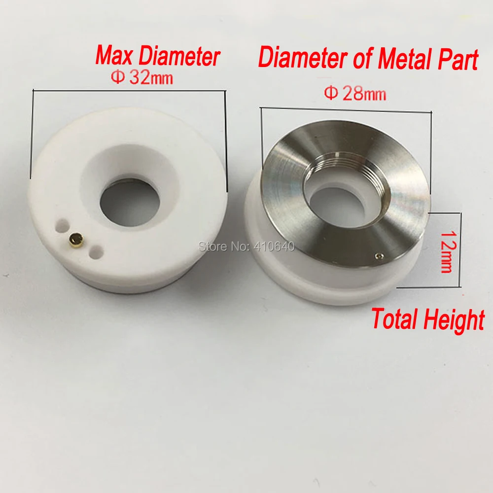 1 Piece Ceramic Ring for Optical Fiber Laser Cutting Machine 28.5X32mm Precitec KT B2 CON for Most Popular Nozzle Holder