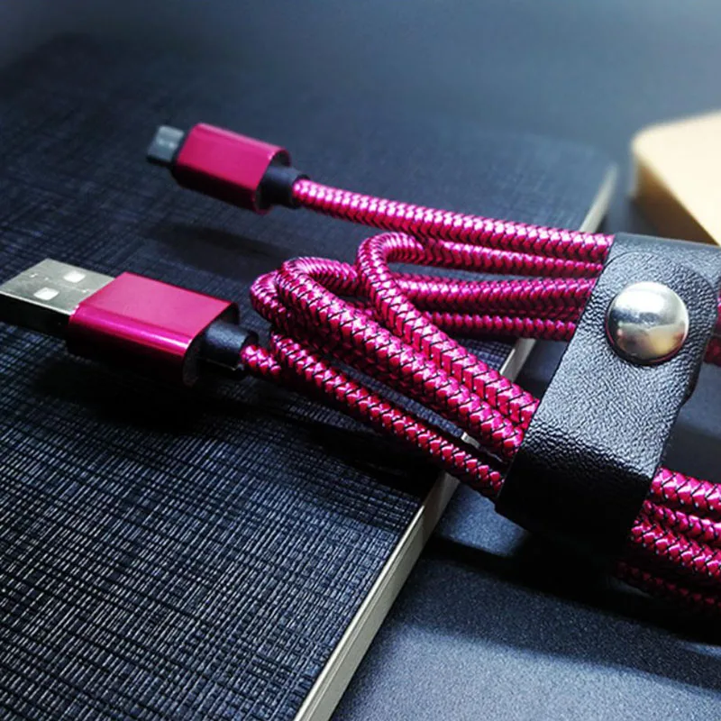 Micro Usb Cable 1m Android Braided Charging Line V8 General Fast Charging Mobile Single Head Car Charge Data Line