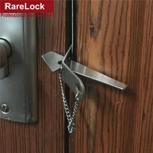 LHX Door Lock Stainless Steel Security Hasp Latch Lock No Installation Portable Convenient d