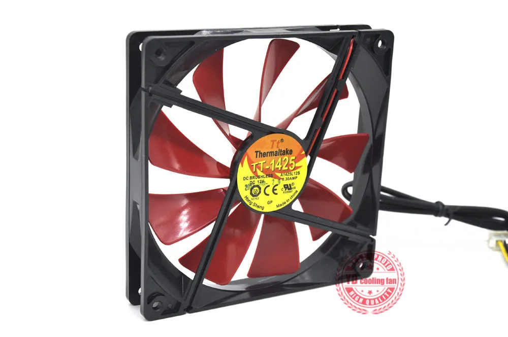 EVERFLOW Thermaltake TT TT-1425B 14 см TT-1425 14025 тишина Вентилятор охлаждения A1425L12S 12V 0.3A