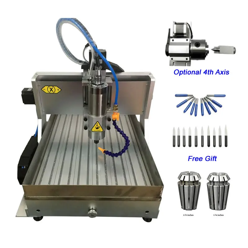 Мини станок 4 оси 1.5KW фрезерный станок с ЧПУ 3020 для резки металла Деревообработка с вращающейся осью