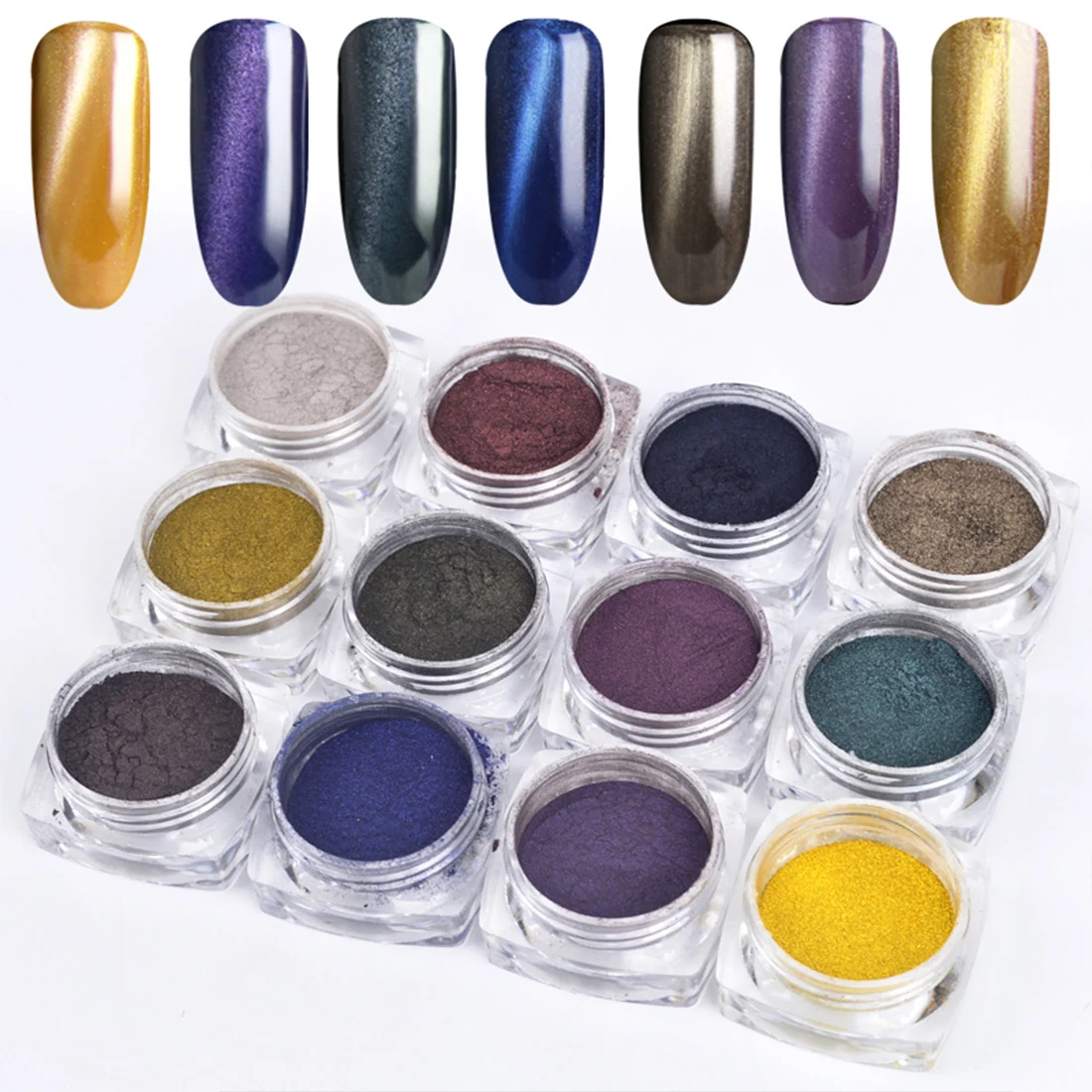 

UV Gel Dust Flash Chrome Chamelon 3D Cat Eye Magnet Nail Glitter Powder Magnetic Mirror Effect Pigment Nail Art Decorations