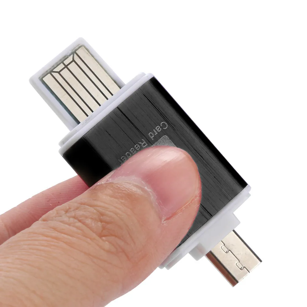 Портативный считыватель карт 2 в 1 Micro SD карты OTG высокоскоростной USB2.0 флэш-накопитель считыватель для смартфона Планшетные ПК Прямая