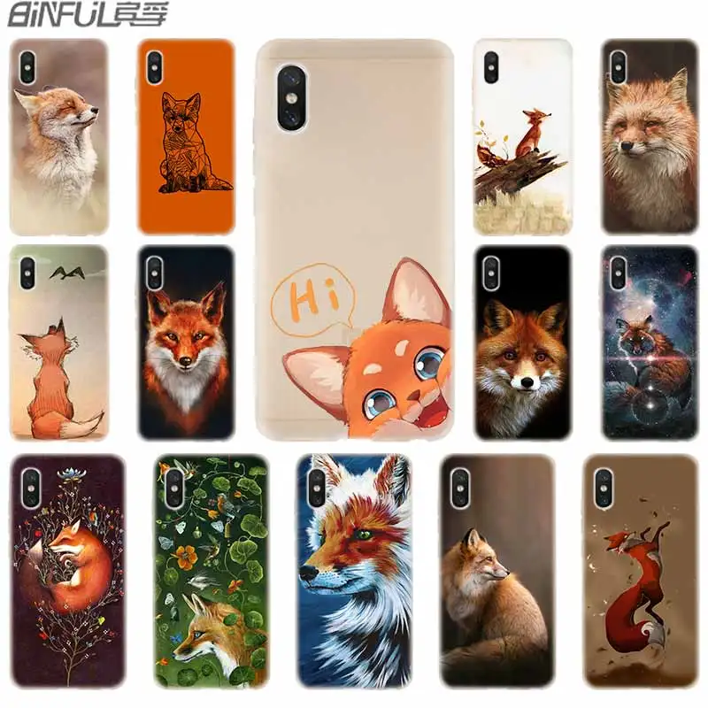 Мягкий силиконовый чехол для Xiaomi Mi 9 8 SE 6X 5X A3 A1 A2 LITE 10 10lite max 3 cc9 Pro cc9e Anime fox funny foxs lovely