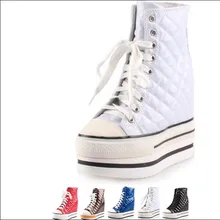 Г., модная стеганая повседневная обувь высокого качества из PU искусственной кожи, скрытое увеличение высоты женская обувь на плоской подошве со шнуровкой на толстой платформе