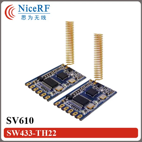 

16PCS SV610 100mW TTL Interface 433/470/868/915MHz Wireless RF Module + 16PCS Copper Spring Antennas+1pcs TTL USB Bridge board
