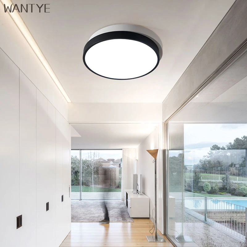 

Modern LED Flush Mount Round Ceiling Light Kids room Bedroom Dining room Indoor Lighting Ceiling lamp Acrylic with Remote