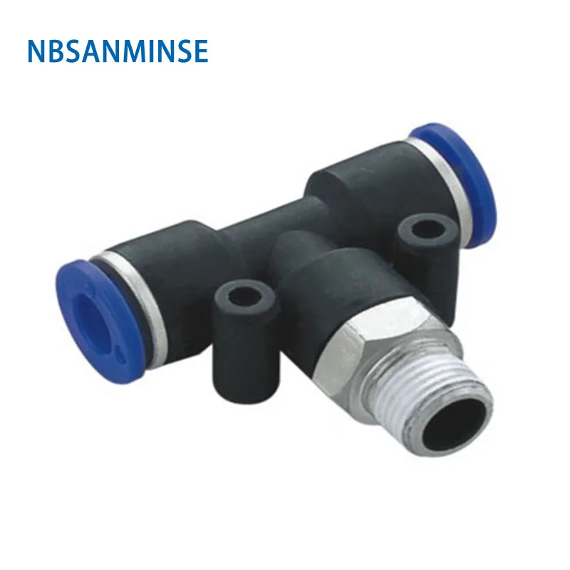 

10Pcs/lot PT4-M6 Tube Outside Diameter 4 Thread Size M6 Pneumatic Pipe Fitting Plastic fitting SANMINSE Sanmin