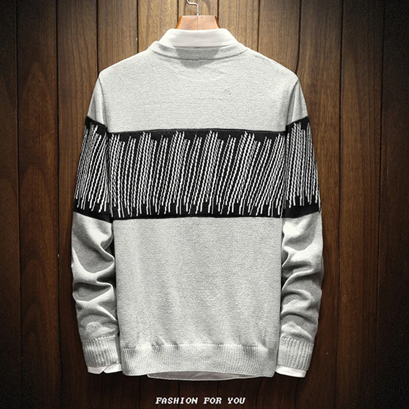 Новые мужские вязаные свитера больших размеров 10XL 9XL 8XL 7XL 6XL хлопковые полосатые