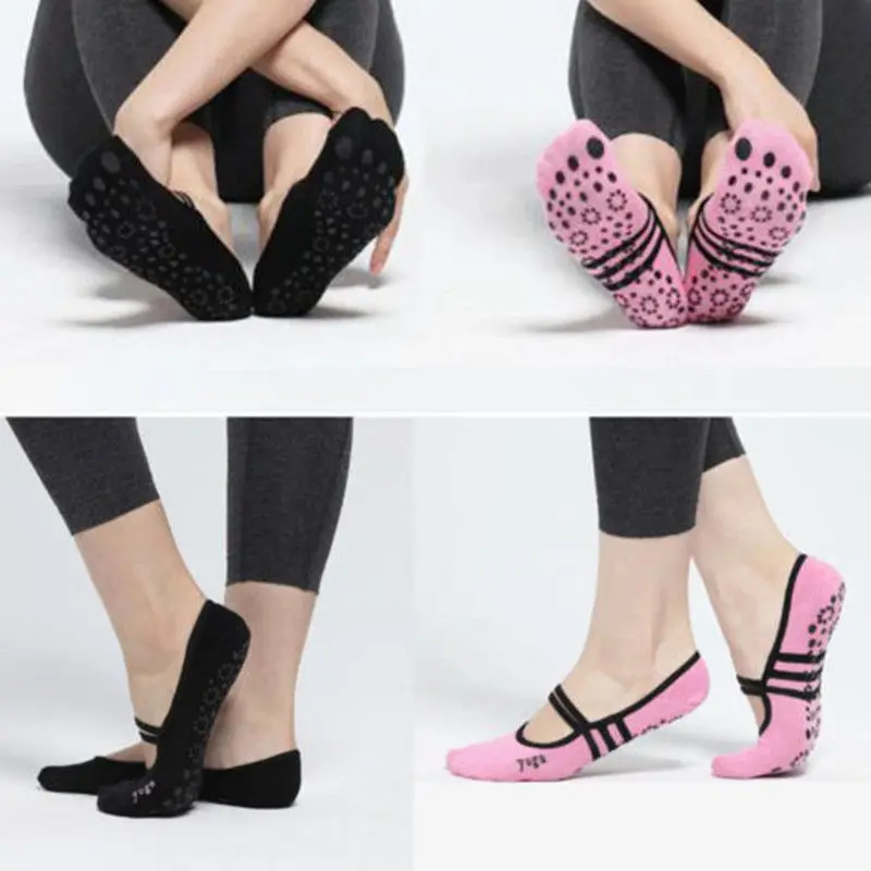 

New Women Ballet Socks Ankle Anti-slip Dance Socks Pure Color Sock Slipper