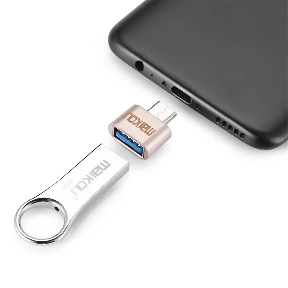 Мини металлический USB 3,0 мужчина к type-C Женский адаптер OTG USB3.0 к USB C адаптер конвертер для Macbook для смартфонов/планшетов - Цвет: Rose Gold