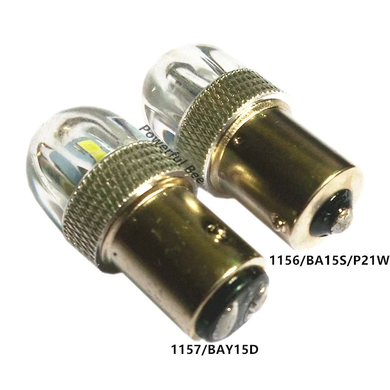 2x1156/p21w/ba15s 2835SMD 3W холодный белый Светодиодный 12В указатели поворота для мотоцикла и велосипеда 1157/bay15d тормозные задние фонари лампа