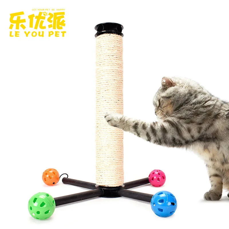 

Funny DIY Sisal Rope for Cat Tree with 4 balls Cat Climbing Frame pet scratcher toys cat tower for sharpen claw