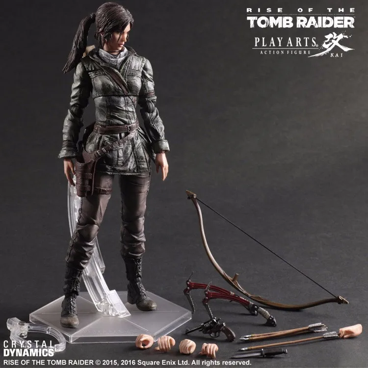 Экшн-фигурка The Tomb Raider Lara Croft Play Arts Kai Toys 270 мм аниме-игрушки Rise of The Tomb Raider Playarts Lara