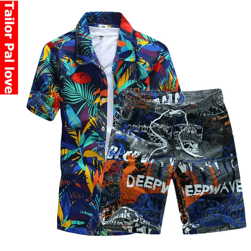 

Mens Board Shorts & Shirt Summer Beach Shorts Bermuda Swimming Surf Boardshorts Quick Dry Swimwear Sport Suit zwembroek heren