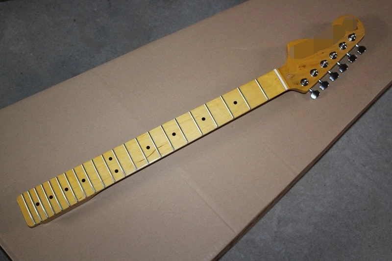 

Hot sale Factory custom DIY 22 frets 6 strings left handed electric guitar neck with machine head maple finger board