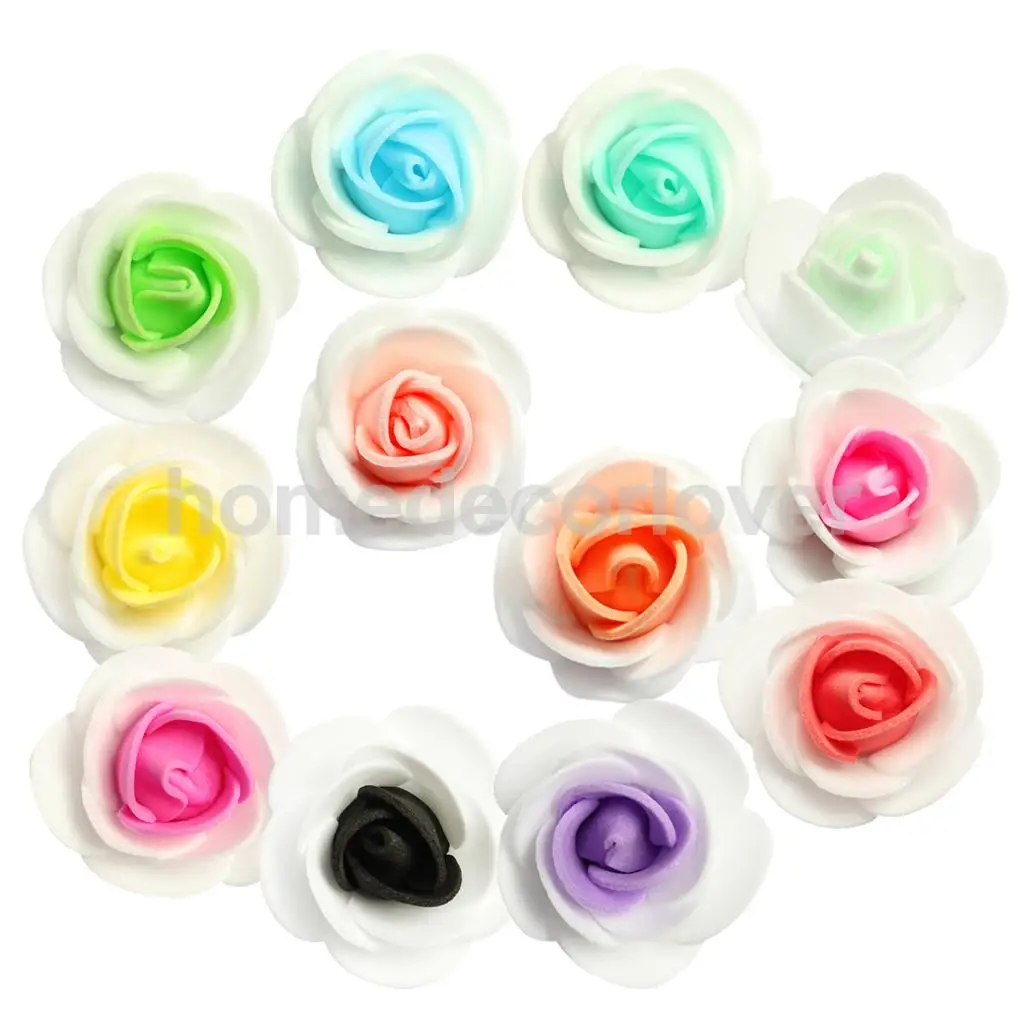 50 Pieces Multi Color Artificial Flowers Real Looking Fake Roses