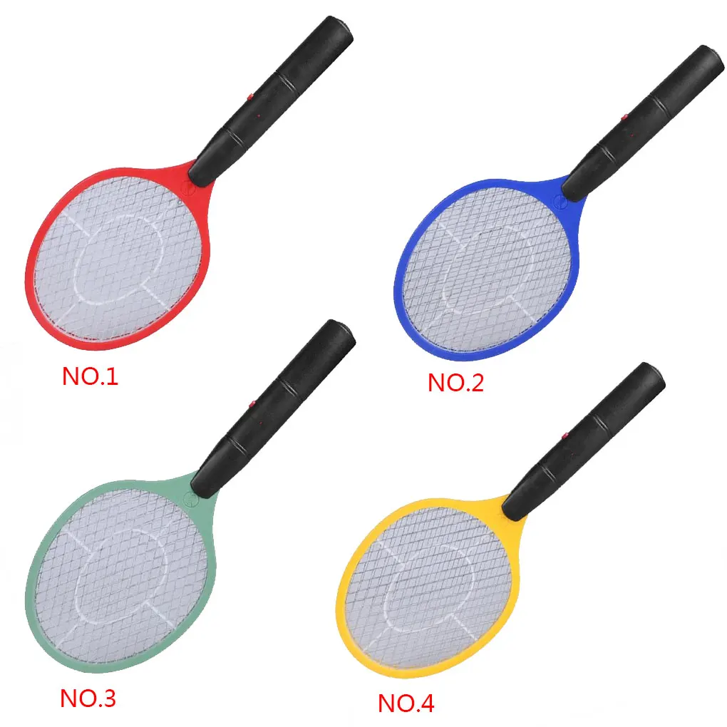 New Arrival Triple Nets House Fly Swatter Electric Pest Repeller Bug Zapper Racket Wireless Long Handle