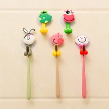 Free shipping cute Cartoon sucker toothbrush holder / suction hooks
