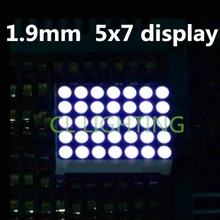 1,9 мм 5X7 светодиодный дисплей белый общий анод Светодиодный точечный матричный цифровой трубчатый модуль 5*7 цифровая трубка