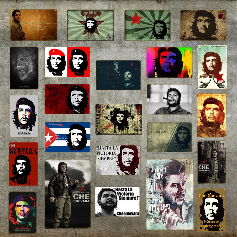 Винтажный ретро постер Che Guevara с металлическими знаками настенная живопись