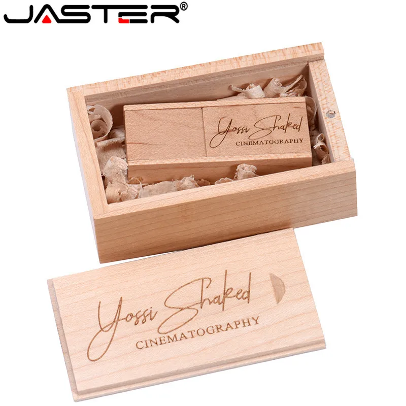 JASTER(более 10 шт бесплатный логотип) Деревянный USB+ коробка USB флэш-накопитель Флешка 4 ГБ 8 ГБ 16 г 32 Гб карта памяти фотография свадебный подарок