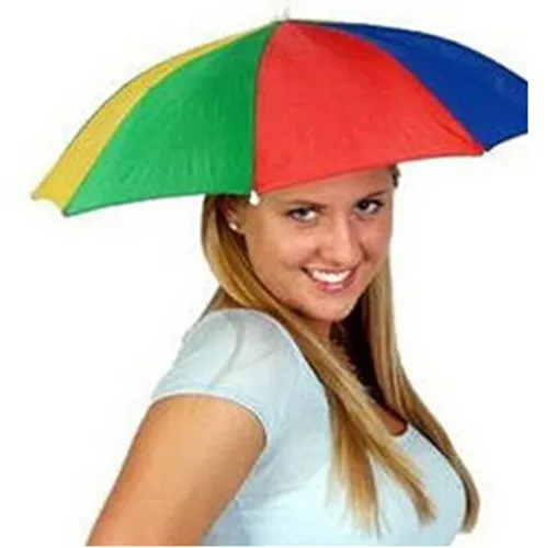 

Headwear MultiColor Umbrella Hat Cap Beach Sun Rain Fishing Camping Hunting