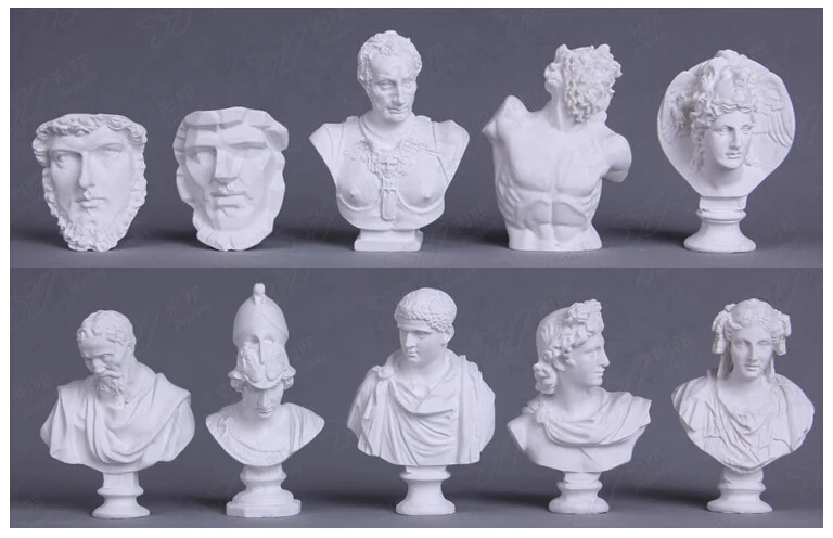 

10 pcs/set Mini Resin Statue Laocoon/Michelangelo/Apollo/Athena/Alexander Home Decoration Figure Sketch Drawing practice Model