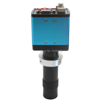 

HD 1080P 2.0MP Industrial Microscope Video Camera VGA USB AV Outputs+100X High Working Distance 130X 180X 300X C-mount Lens