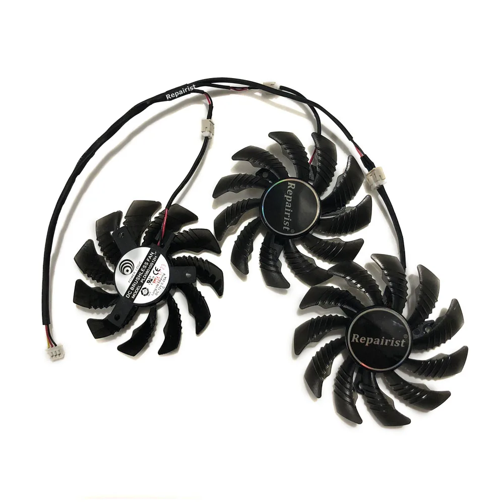 3pcs/set 3pin 75MM PLD08010S12H GTX970 VGA GPU Cooler Fan For Gigabyte