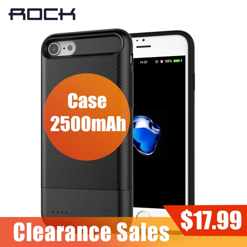 ROCK power чехол для iPhone 7 plus Bank 2500/3650 мАч тонкий легкий аккумулятор bank POVER BANK|Чехлы с