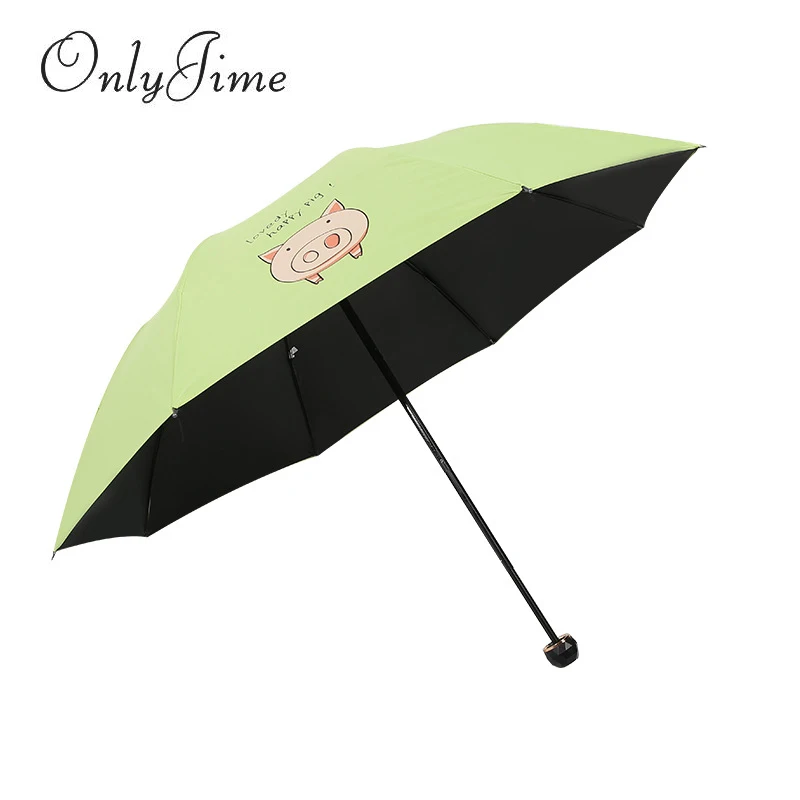 Детский зонт с милой Свинкой из мультфильма, Солнцезащитный зонт, женский складной студенческий зонт, красивая форма, солнечный и дождливый