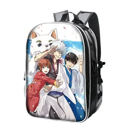 

High Q NEW FASHION anime gintama pu leather backpack preppy style travel bag