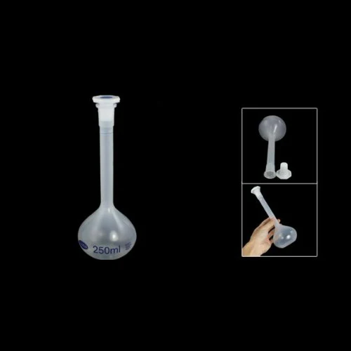 SOSW Hot Sale 250ml Long Neck Clear White Plastic Volumetric Measuring