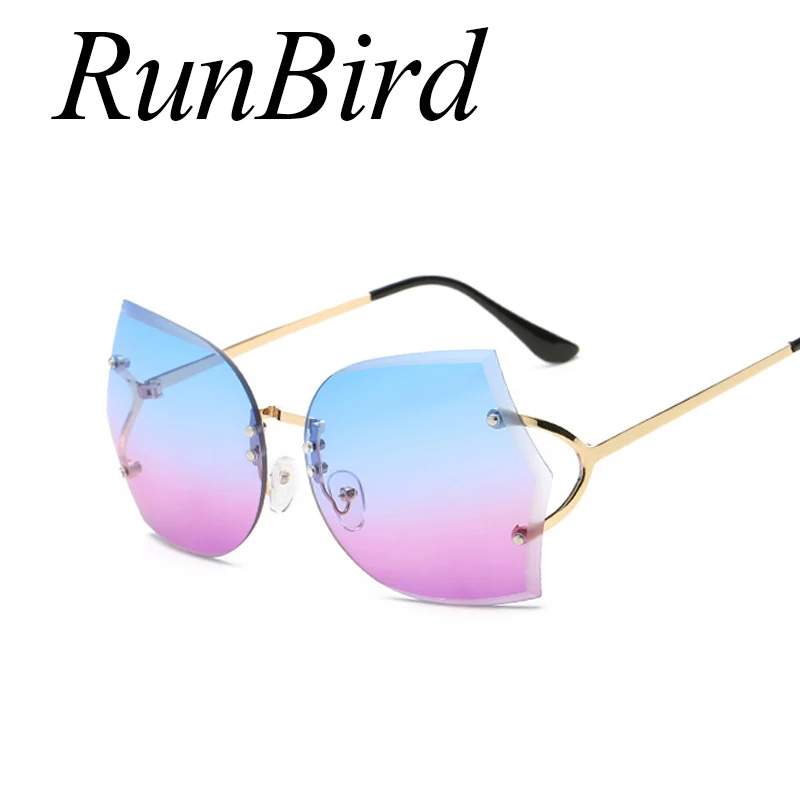 RunBird роскошные женские брендовые дизайнерские прозрачные солнцезащитные очки