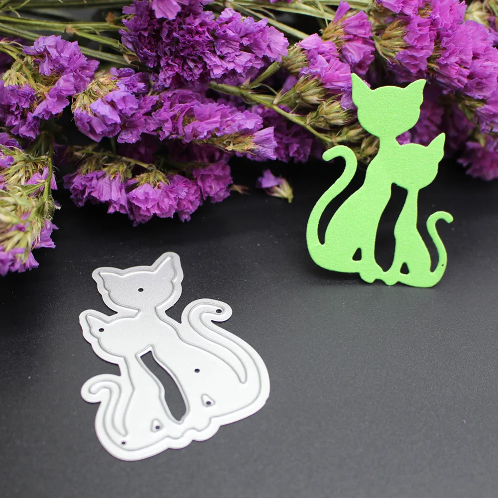 

SCD071 Cat Metal Cutting Dies For Scrapbooking Stencils DIY Album Cards Decoration Embossing Folder Die Cutter Tools Template