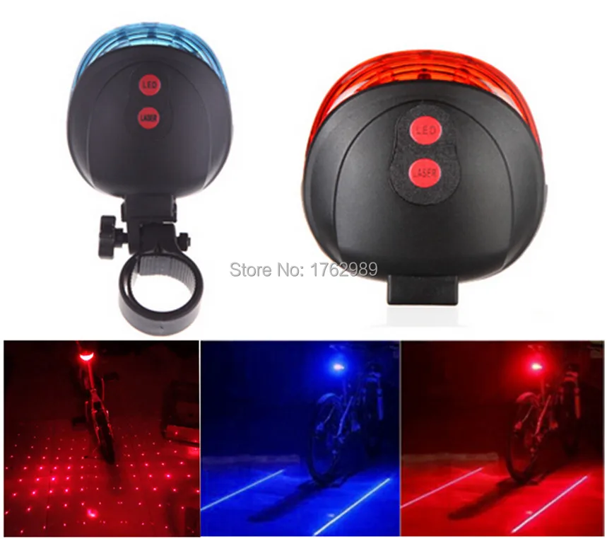 5LED 2Laser 7 Flash Mode Bicycle Safety Rear Light Waterproof Bike