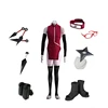 Brdwn Naruto Boruto femmes Uchiha Sarada Ninja Cosplay Costume (cheongsam + short + bandeau + lunettes + chaussures + Kunai + sac + shuriken) ► Photo 2/2